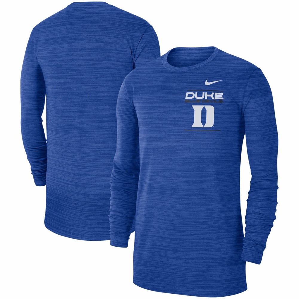 Nike Dri-FIT Duke Blue Devils Sideline Long Sleeve Shirt Men’s Large Blue NCAA